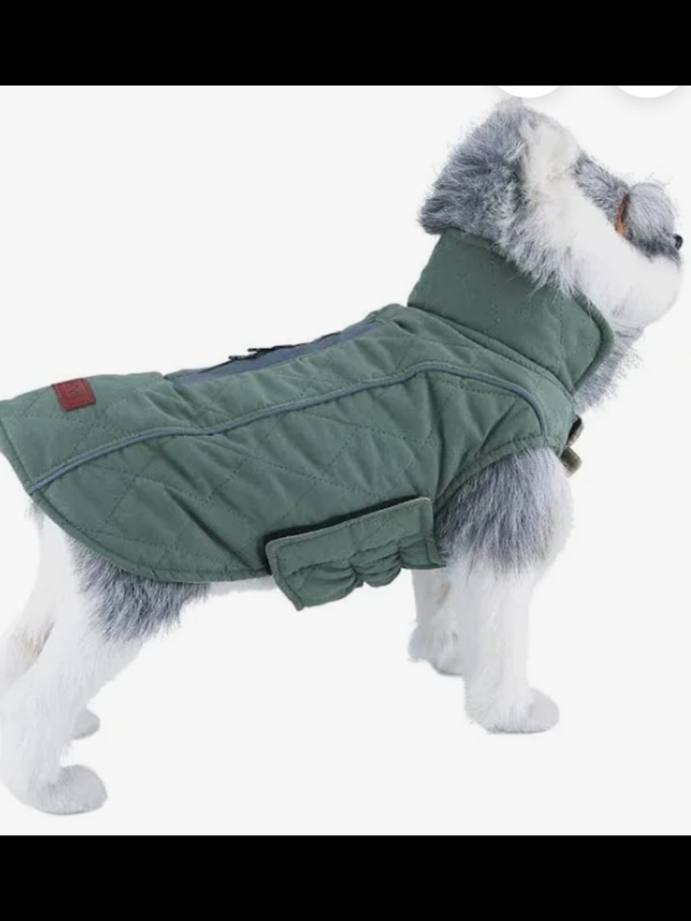 Quilted Green Dog Parka  New Xl Reversible